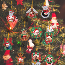 Load image into Gallery viewer, 10Pcs Christmas Diamond Painting Photo Frame Hanging Pendant Bedroom Table Decor