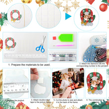 Load image into Gallery viewer, 10Pcs Christmas Diamond Painting Photo Frame Hanging Pendant Bedroom Table Decor