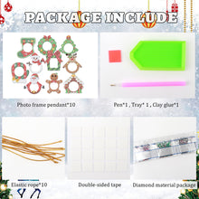 Load image into Gallery viewer, 10Pcs Christmas Diamond Painting Photo Frame Hanging Pendant Bedroom Table Decor