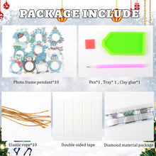 Load image into Gallery viewer, 10Pcs Christmas Diamond Painting Photo Frame Hanging Pendant Bedroom Table Decor