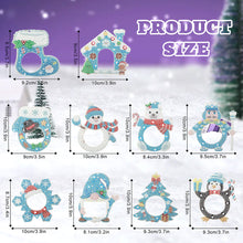 Load image into Gallery viewer, 10Pcs Christmas Diamond Painting Photo Frame Hanging Pendant Bedroom Table Decor