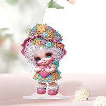 Load image into Gallery viewer, Cute Girl Diamond Painting Desktop Ornaments Kit for Home Office Decor (A)