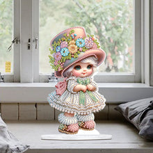 Load image into Gallery viewer, Cute Girl Diamond Painting Desktop Ornaments Kit for Home Office Decor (F)