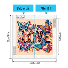 Load image into Gallery viewer, Diamond Painting - Partial Special Shaped - Butterfly (30*30CM)
