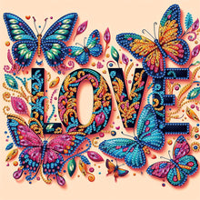 Load image into Gallery viewer, Diamond Painting - Partial Special Shaped - Butterfly (30*30CM)