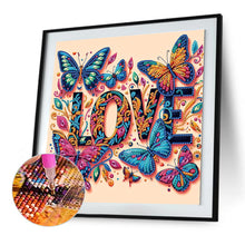 Load image into Gallery viewer, Diamond Painting - Partial Special Shaped - Butterfly (30*30CM)