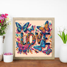 Load image into Gallery viewer, Diamond Painting - Partial Special Shaped - Butterfly (30*30CM)
