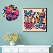 Load image into Gallery viewer, Diamond Painting - Partial Special Shaped - Butterfly (30*30CM)