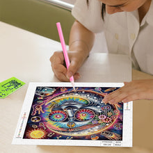 Load image into Gallery viewer, Diamond Painting - Partial Special Shaped - Funny sun and moon (30*30CM)