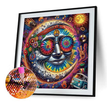 Load image into Gallery viewer, Diamond Painting - Partial Special Shaped - Funny sun and moon (30*30CM)