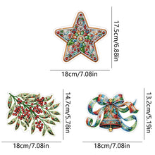 Load image into Gallery viewer, 3Pcs Acrylic Winter Christmas 5D DIY Diamond Painting Dot Pendant for Wall Decor