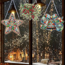 Load image into Gallery viewer, 3Pcs Acrylic Winter Christmas 5D DIY Diamond Painting Dot Pendant for Wall Decor