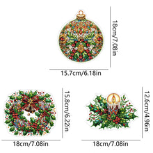 Load image into Gallery viewer, 3Pcs Acrylic Winter Christmas 5D DIY Diamond Painting Dot Pendant for Wall Decor