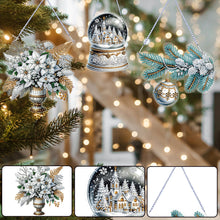 Load image into Gallery viewer, 3Pcs Acrylic Winter Christmas 5D DIY Diamond Painting Dot Pendant for Wall Decor