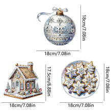 Load image into Gallery viewer, 3Pcs Acrylic Winter Christmas 5D DIY Diamond Painting Dot Pendant for Wall Decor