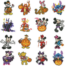 Load image into Gallery viewer, Mini Diamond Painting Set - Full Round - Halloween Disney characters (15*15CM)