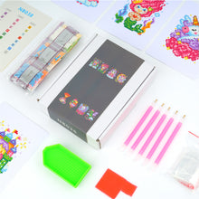 Load image into Gallery viewer, Mini Diamond Painting Set - Full Round - Colorful cartoons (12*17CM)