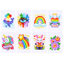 Load image into Gallery viewer, Mini Diamond Painting Set - Full Round - Colorful cartoons (12*17CM)