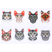 Load image into Gallery viewer, Mini Diamond Painting Set - Full Round - Cats (12*17CM)