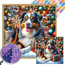 Load image into Gallery viewer, AB Diamond Painting - Full Square - Christmas Border Collie (40*40CM)