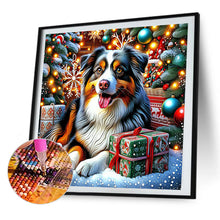 Load image into Gallery viewer, AB Diamond Painting - Full Square - Christmas Border Collie (40*40CM)