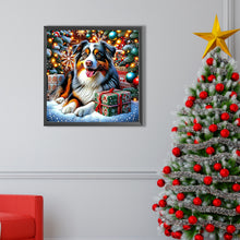 Load image into Gallery viewer, AB Diamond Painting - Full Square - Christmas Border Collie (40*40CM)