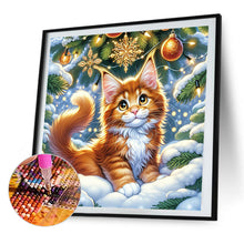Load image into Gallery viewer, AB Diamond Painting - Full Square - Christmas Orange Cat (40*40CM)