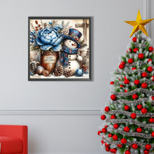 Load image into Gallery viewer, AB Diamond Painting - Full Square - Blue Peony Christmas Snowman (40*40CM)