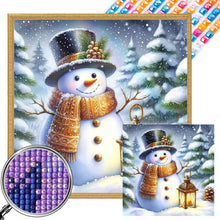 Load image into Gallery viewer, AB Diamond Painting - Full Square - Yellow Scarf Snowman (40*40CM)