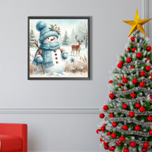 Load image into Gallery viewer, AB Diamond Painting - Full Square - Blue Scarf Elk Snowman (40*40CM)