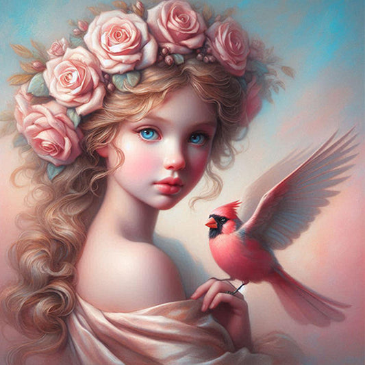 AB Diamond Painting - Full Round - Cardinal angel (40*40CM)