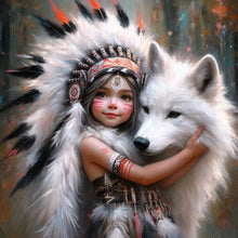 Load image into Gallery viewer, Diamond Painting - Full Round - Girl and Dog (40*40CM)