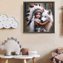 Load image into Gallery viewer, Diamond Painting - Full Round - Girl and Dog (40*40CM)