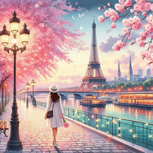 Load image into Gallery viewer, Diamond Painting - Full Round - Walking under the Paris Tower (40*40CM)