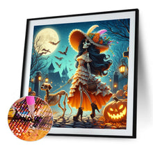 Load image into Gallery viewer, Diamond Painting - Full Round - Halloween Skull Girl (40*40CM)
