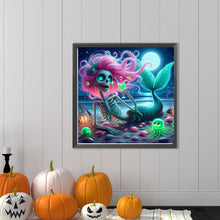 Load image into Gallery viewer, Diamond Painting - Full Round - Mermaid Skull Girl (40*40CM)