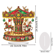 Load image into Gallery viewer, Acrylic Carousel Diamond Painting Desktop Ornaments Kit for Adults (Christmas)