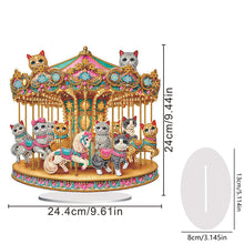 Load image into Gallery viewer, Acrylic Carousel Diamond Painting Desktop Ornaments Kit for Adults (Cats)