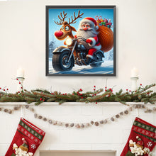 Load image into Gallery viewer, Diamond Painting - Full Round - Santa Claus on a Motorcycle (40*40CM)