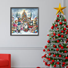 Load image into Gallery viewer, Diamond Painting - Full Round - Dog Family Christmas (40*40CM)