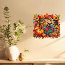 Load image into Gallery viewer, Acrylic Special Shaped Fall Thanksgiving Turkey Hanging Diamond Art Kit for Home