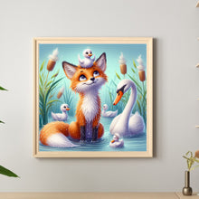 Load image into Gallery viewer, Diamond Painting - Full Round - Fox and Duck (40*40CM)