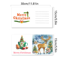 Load image into Gallery viewer, 6Pcs Christmas Reindeer DIY Diamond Painting Card Diamond Drawing Greeting Card