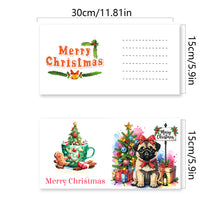 Load image into Gallery viewer, 6Pcs Christmas Dogs DIY Diamond Painting Card Diamond Drawing Greeting Card