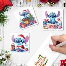 Load image into Gallery viewer, 6Pcs Christmas Stitch DIY Diamond Painting Card Diamond Drawing Greeting Card
