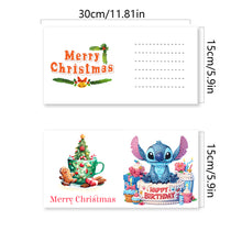 Load image into Gallery viewer, 6Pcs Christmas Stitch DIY Diamond Painting Card Diamond Drawing Greeting Card
