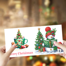 Load image into Gallery viewer, 6Pcs Merry Christmas DIY Diamond Painting Card Diamond Drawing Greeting Card