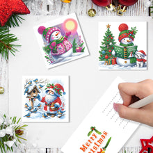 Load image into Gallery viewer, 6Pcs Merry Christmas DIY Diamond Painting Card Diamond Drawing Greeting Card