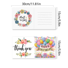 Load image into Gallery viewer, 6Pcs Christmas Happy Birthday DIY Diamond Painting Card Diamond Drawing Card