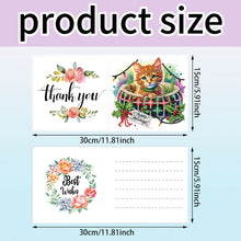 Load image into Gallery viewer, 10Pcs Merry Christmas Cats Diamond Painting Handmade Card for Adults Kids